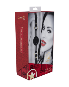 Milan Collectie – Siliconen Ball Gag – Zwart/Rood