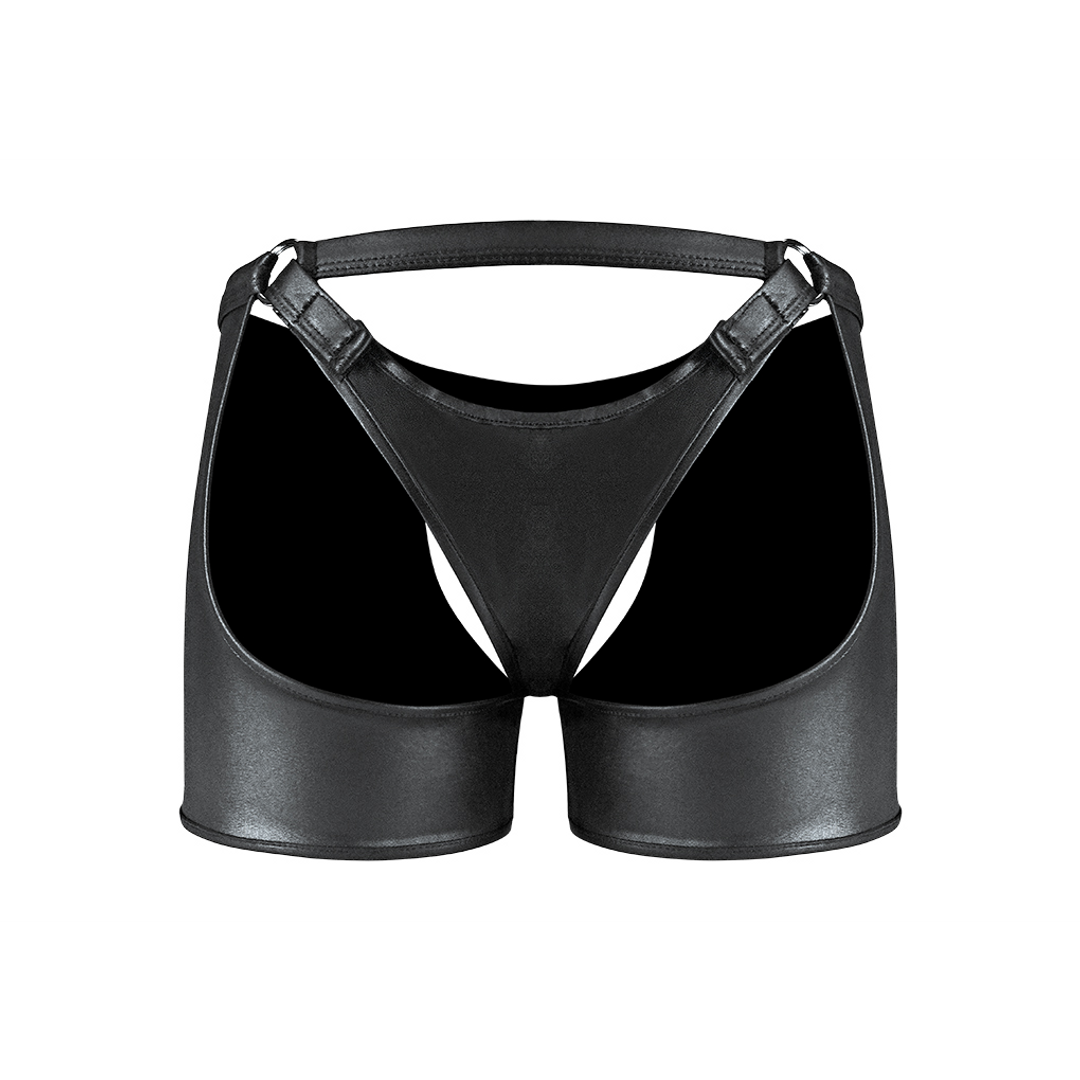 Poseidon - Shorts met Open Kruis en Achterkant met Afneembare String - L/XL - Zwart - Afbeelding 7