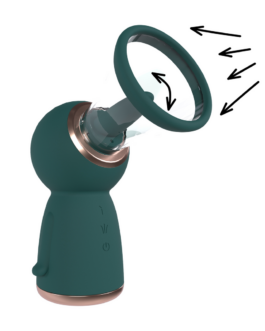 Exquise – Oplaadbare Vulva- en Borstpomp – Bosgroen