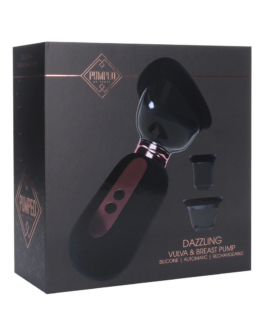Dazzling – Oplaadbare Vulva en Borst Pomp – Zwart
