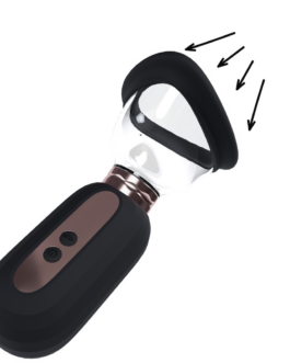 Dazzling – Oplaadbare Vulva en Borst Pomp – Zwart