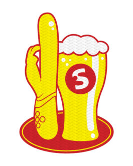 Woven Badge – Vibrator and Beer