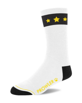 Gold Star Sokken – Wit/Zwart/Goud