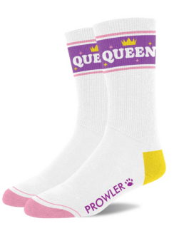 Queen Sokken – Wit/Paarse