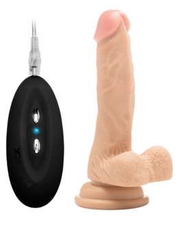 Vibrerende Realistische Cock met Scrotum – 7 / 18 cm