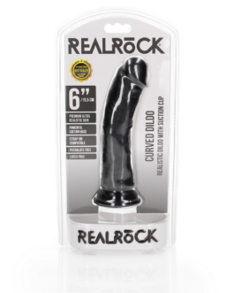 Gebogen Realistische Dildo met Zuignap – 6 / 15,5 cm