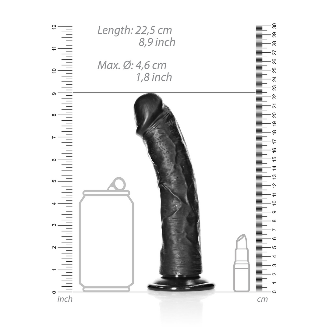 Gebogen Realistische Dildo met Zuignap - 8 / 20,5 cm - Afbeelding 6