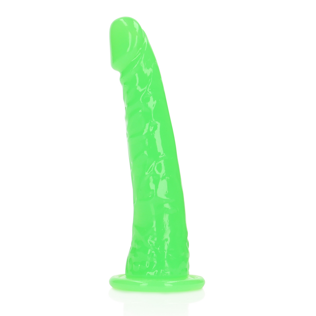 Slanke Realistische Dildo met Zuignap - Glow in the Dark - 6'' / 15,5 cm - Afbeelding 4