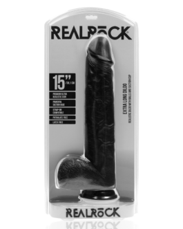 Extra Large Straight met Ballen 15 / 38 cm – Zwart