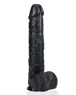 Extra Large Straight met Ballen 15 / 38 cm – Zwart