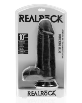 Extra Dikke Recht met Ballen 10 / 25,4 cm – Zwart