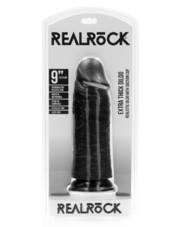 Extra Dikke Recht zonder Ballen 9 / 23 cm – Zwart