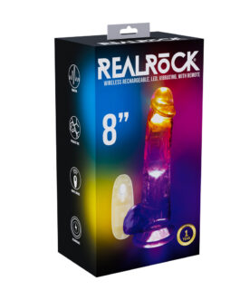 LED Vibrerende Rechte Penis met Ballen – 20 cm – Transparant