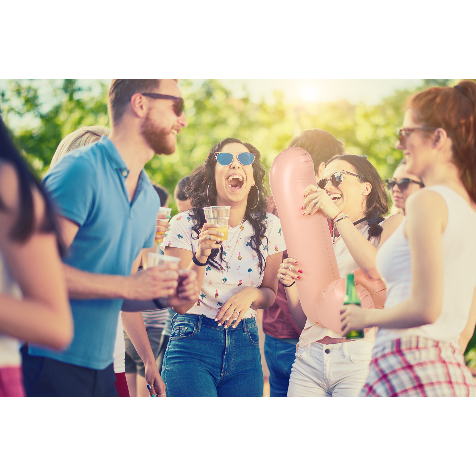 Opblaasbare D*** - 32''/ 80 cm - Vleeskleur - Afbeelding 6