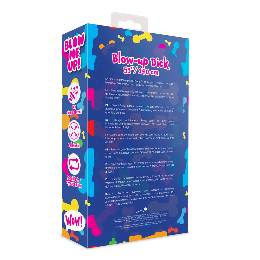 Opblaasbare Dildo - 55''/ 140 cm - Vleeskleur - Afbeelding 3