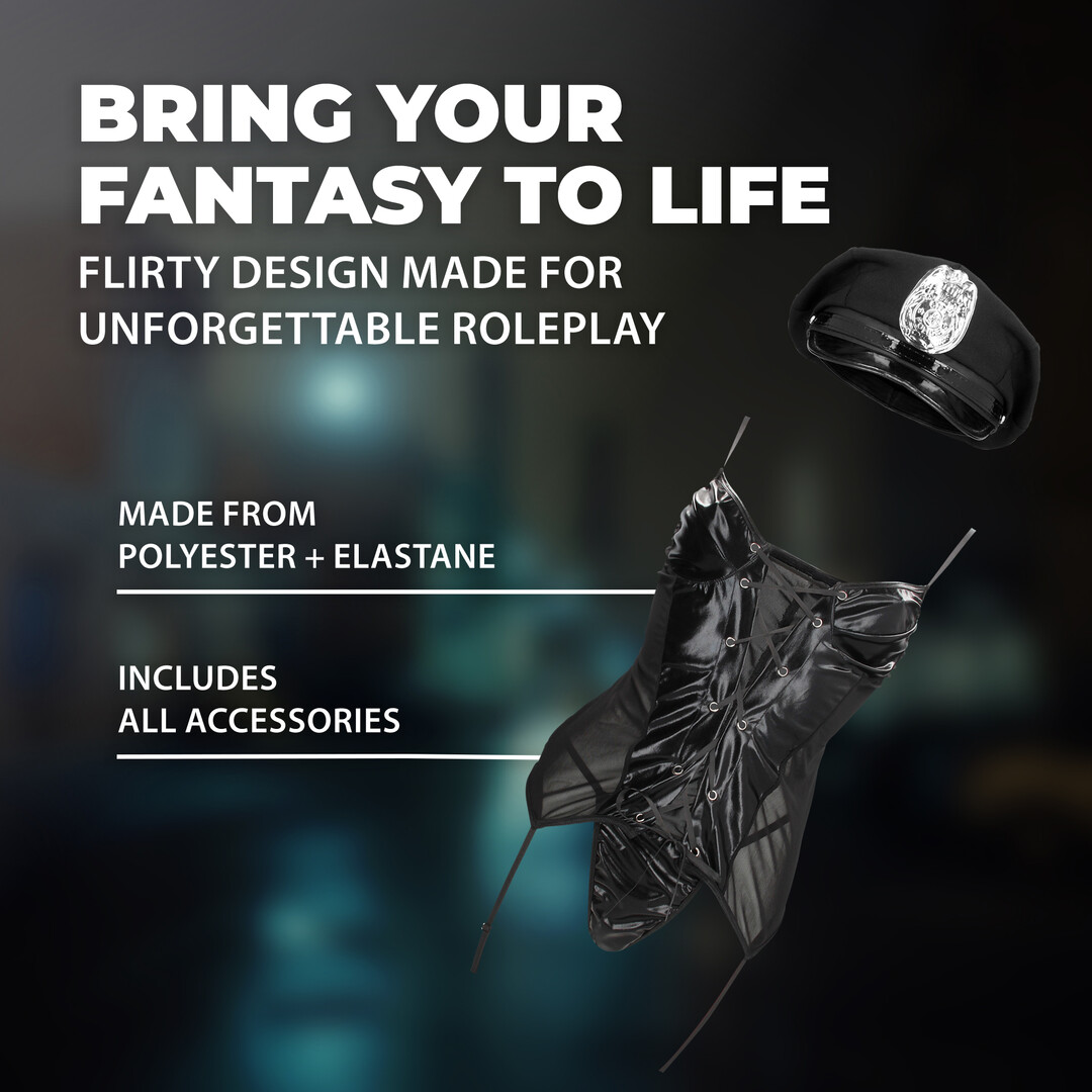 Politie Kostuum - S/M - Zwart - Afbeelding 5