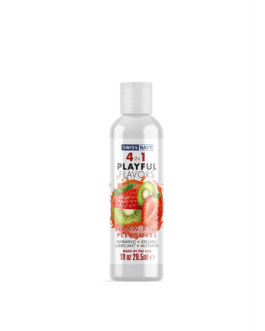 4 in 1 Playful Flavors – Lubricant with Straw-Kiwi Pleasures Flavor – 1 fl oz / 29,5 ml