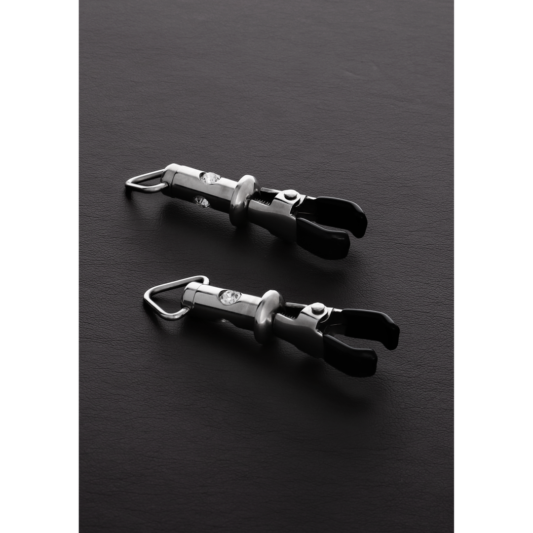 2 Barrel Tit Klemmen met 3 Edelstenen - Afbeelding 3