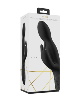 Niva – Draaibare Konijnen Vibrator – Zwart