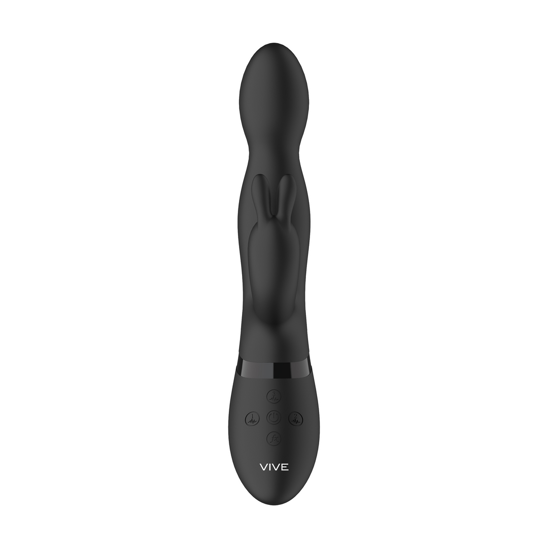 Niva - Draaibare Konijnen Vibrator - Zwart - Afbeelding 5