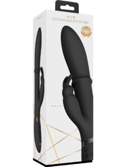 Halo – Ring Rabbit Vibrator – Zwart