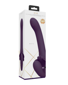 Satu – Pulse-Wave en Vibrerende Strapless Strapon – Paars