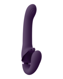 Satu – Pulse-Wave en Vibrerende Strapless Strapon – Paars