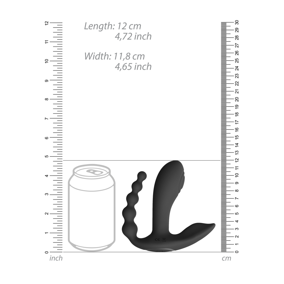 Kata - Pulse Wave Vibrerende Dubbele Penetratie Vibrator - Zwart - Afbeelding 7