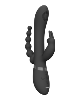 Rini – Pulse Wave  Vibrerende Dubbele Penetratie Rabbit – Zwart