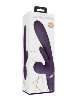 Kura – Duwende G-Spot Vibrator met Flappertong en Pulse Wave Stimulator – Paars