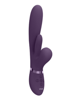 Kura – Duwende G-Spot Vibrator met Flappertong en Pulse Wave Stimulator – Paars