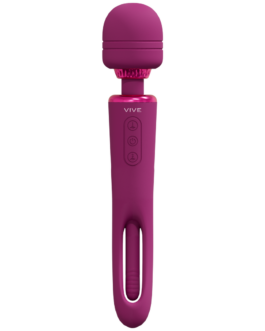 Kiku – Dubbelzijdige Wand met Innovatieve G-Spot Flapper Stimulator – Roze