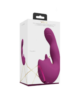 Yumi – Triple Motor G-Spot Vinger Beweging Vibrator en Flickering Tongue Stimulator – Roze