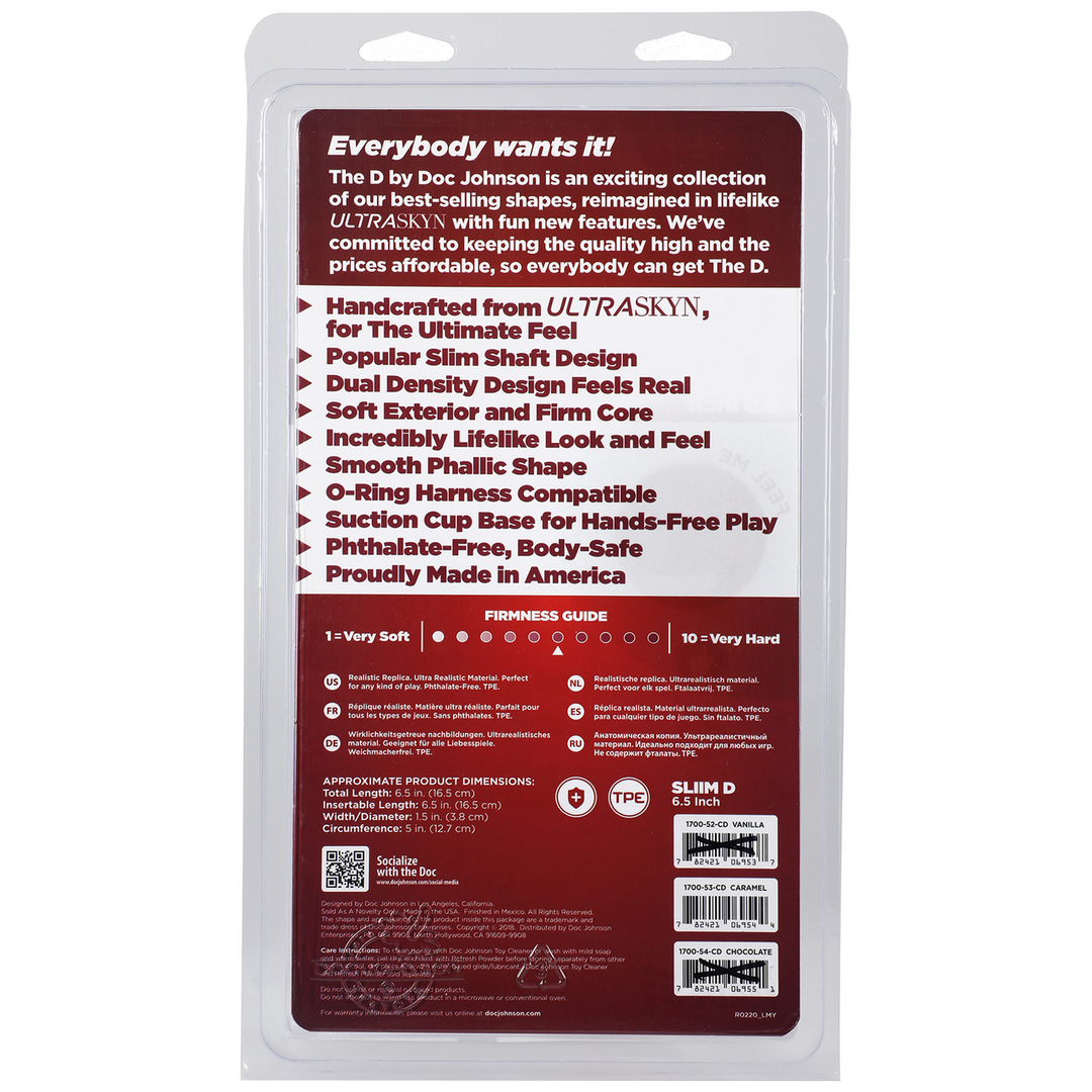 Slim D - Realistic ULTRASKYN Dildo - 6 / 15 cm - Afbeelding 3