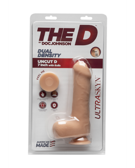 Uncut D – Realistic ULTRASKYN Dildo met Ballen – 7 / 18 cm