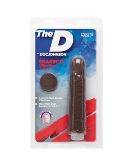 Shakin’ D – Vibrerende Realistische ULTRASKYN Dildo – 7 / 18 cm – Chocolade