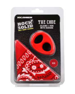 The Code – Siliconen Cockring met Bandana – Rood