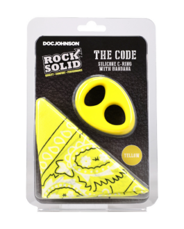 The Code – Siliconen Cockring met Bandana – Geel