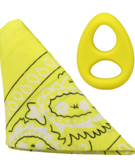 The Code – Siliconen Cockring met Bandana – Geel