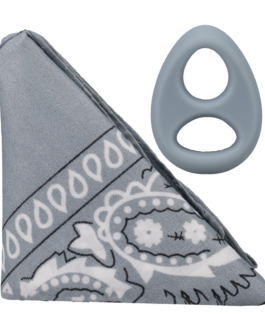The Code – Siliconen Cockring met Bandana – Grijs