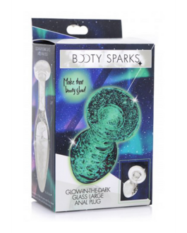 Glow-In-The-Dark – Glas Buttplug – Groot