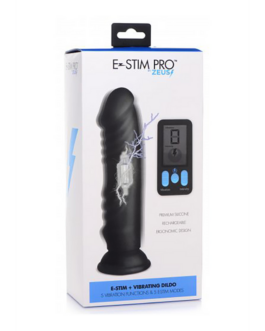 Vibrerende en E-Stim Siliconen Dildo + Afstandsbediening