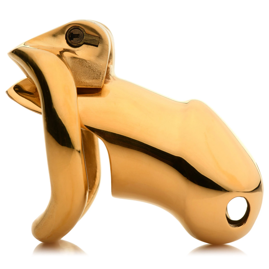 Midas Locking Chastity Cage - 18K Goud Geplateerd - Goud - Afbeelding 6