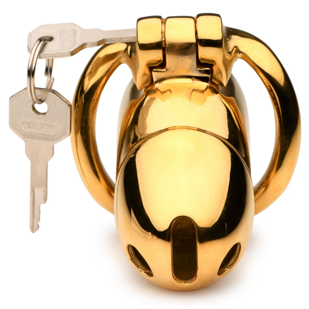 Midas Locking Chastity Cage - 18K Goud Geplateerd - Goud - Afbeelding 4