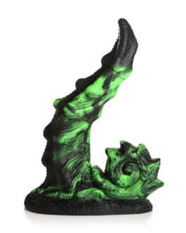 Glowzilla – Glow-in-the-Dark Siliconen Dildo – Groen/Zwart