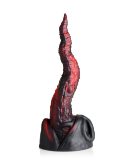 Dragon Tongue – Siliconen Dildo – Rood/Zwart