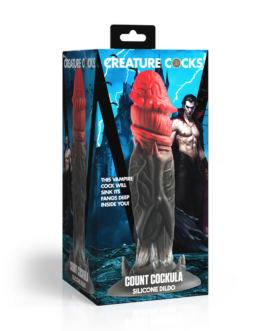 Count Cockula – Siliconen Dildo – Rood/Zwart