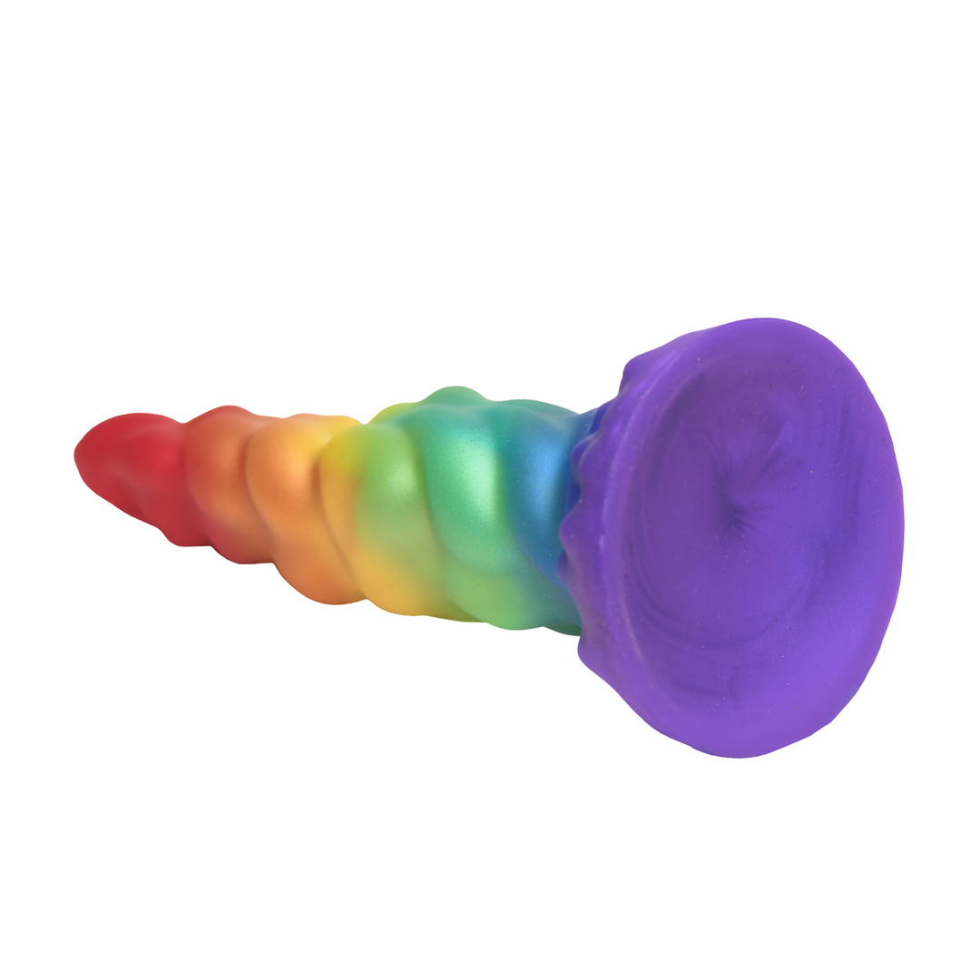 Magic Rider - Eenhoorn Silicone Dildo - Regenboog - Afbeelding 5