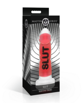 SLUT – Siliconen Dildo – Rood