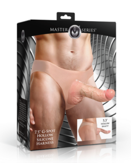 Gebogen Holle Siliconen Strap-On Harnas – 7,5 / 19 cm